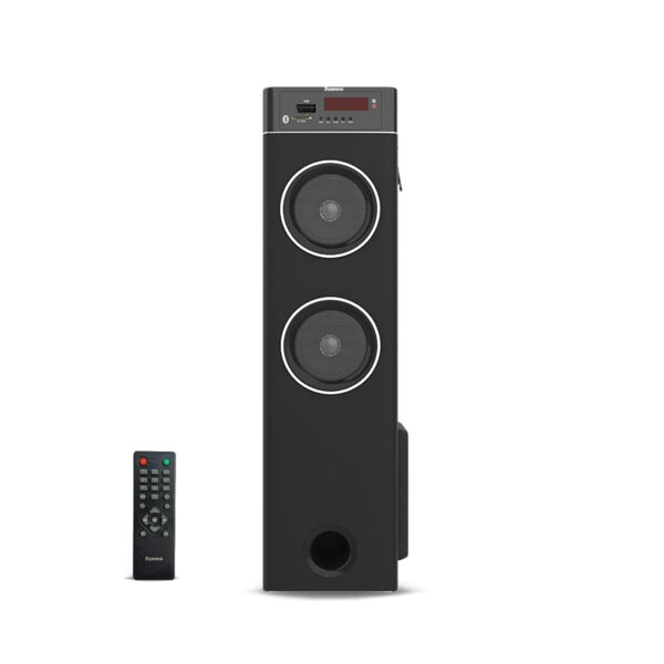 Dyanora Fusion 90 Watt Bluetooth Battery Powered Tower Speaker with TWS Connectivity, Aux/FM/USB/Bluetooth 5.0/ SD Card and Karaoke Support (Black)