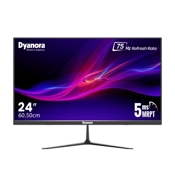 Dyanora 24 inch Full HD VA Panel Anti-Glare Screen with Ultra Slim Bezel-Less Design (DY-MN24F0N) (Response Time: 5 ms, 75 Hz Refresh Rate)